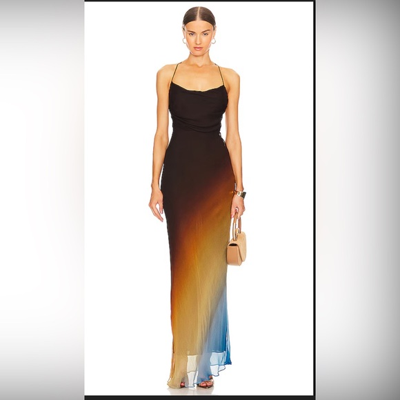 Shona Joy Ivana Lace Back Bias Maxi Dress - Picture 1 of 4